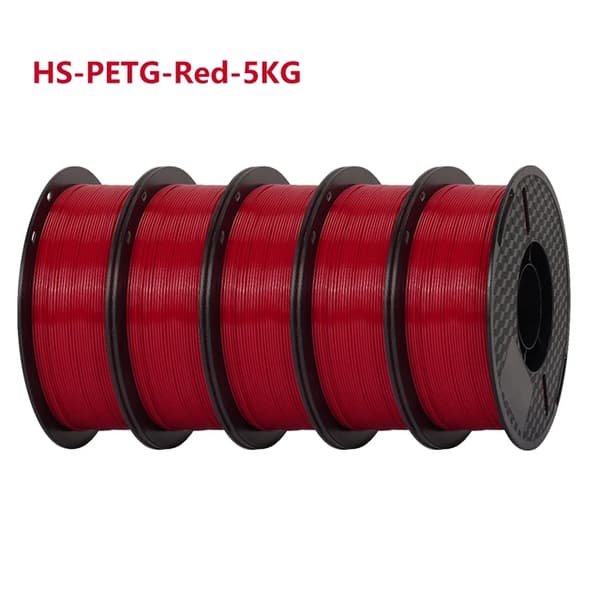 PETG-filament, höghastighetsutskrift, bra hållbarhet, 5kg Röd