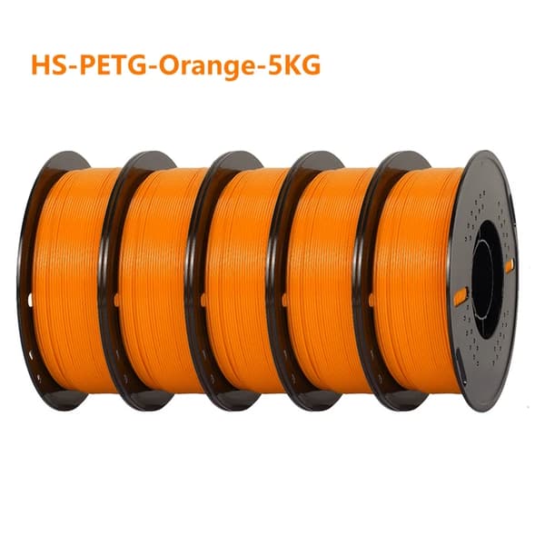 PETG Filament, Højhastighedsudskrivning, God sejhed, 5kg Orange