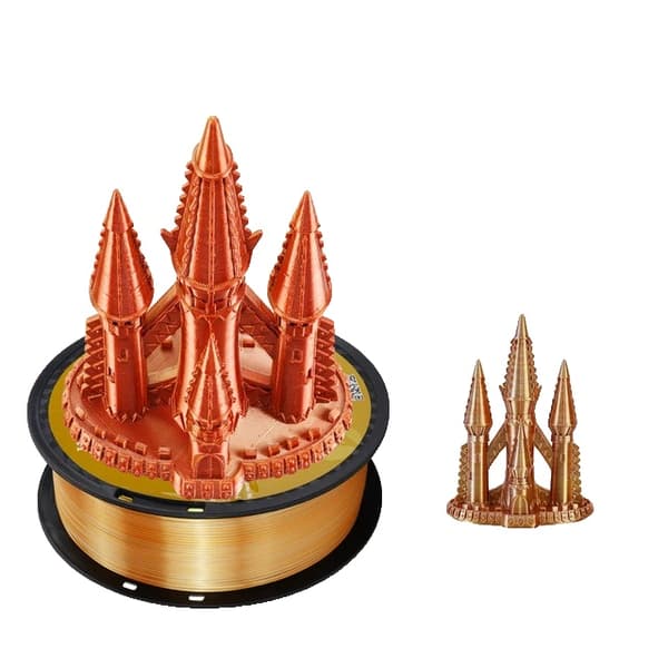 3D-silke-PLA-filament, trefärgat, 1kg175mm spoletråd, Guld Silver Koppar