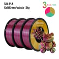 Miniatyrbild 2 av 2: 3D-skrivartråd, Tricolor Silk-material, Spole utan bubblor, Koppar-Grön-Röd