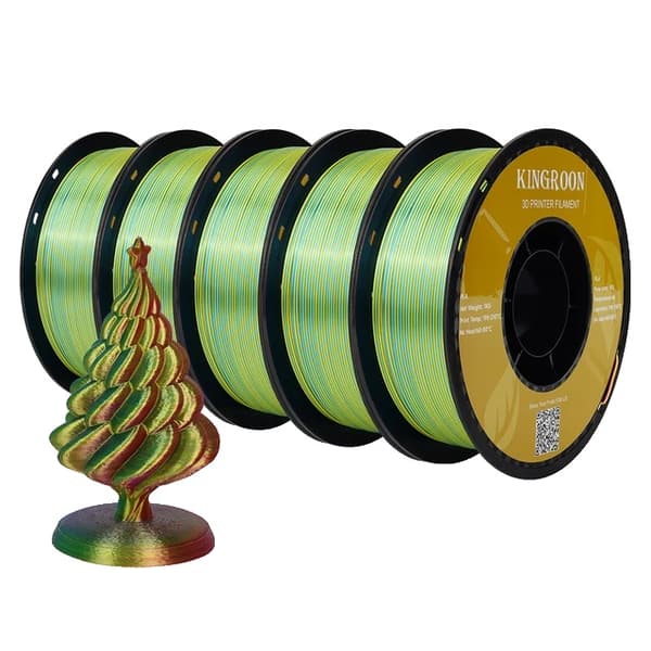 3D Printer Filament, Silkefinish, Trefarve Mulighed, Rød Gul Blå