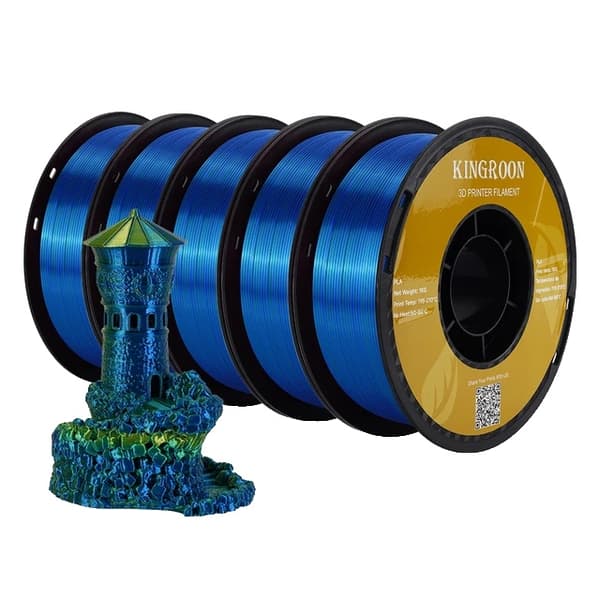 3D Printer Filament, Silkefinish, Trefarve Mulighed, Gul Grøn Blå
