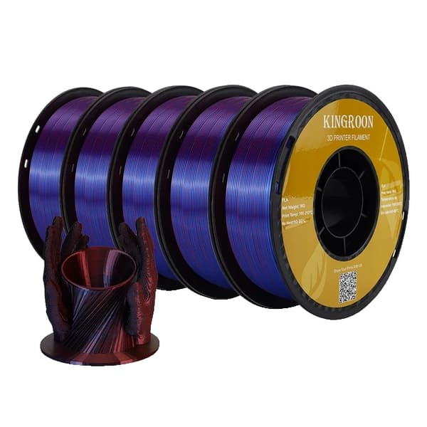 3D Printer Filament, Silkefinish, Trefarve Mulighed, Rød Guld Blå