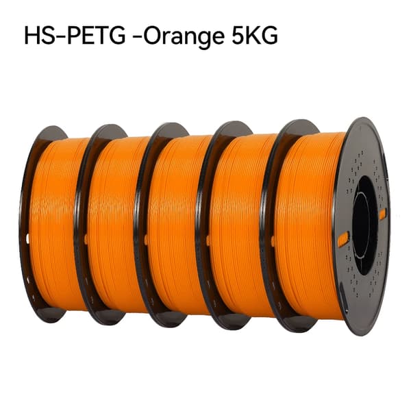 PETG Filament, Hög hastighet utskrift, Spole utan bubblor, 5kg HS-PETG Orange