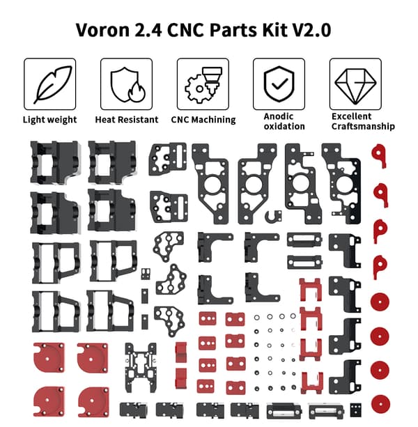 CNC VORON 2.4 R2 Pro Kit, Lättviktsdesign, Precisionskomponenter