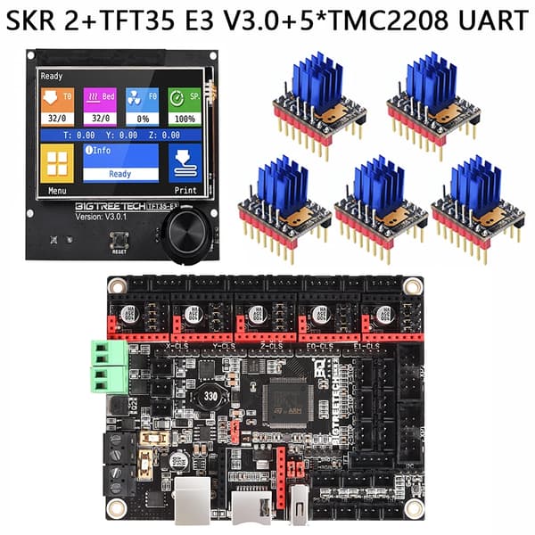 BIGTREETECH SKR 2 Bundkort, TFT35 E3 Touch Skærm, TMC2208/TMC2209 Steppermotor Drivere,SKR 2 Sæt 2