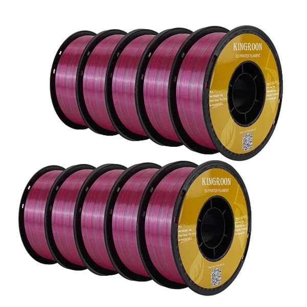 3D-skrivartråd, Silk PLA-material, 175mm diameter, Guld Grön Ros-röd