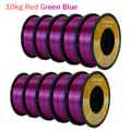 Miniatyrbillede 2 af 2: 3D Printer Filament, Silk PLA Materiale, 175mm Diameter, Rød Grøn Blå