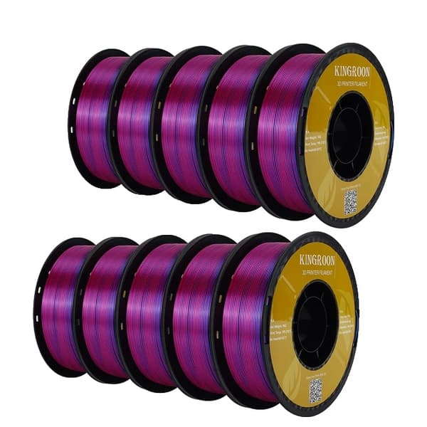 3D Printer Filament, Silk PLA Materiale, 175mm Diameter, Rød Grøn Blå