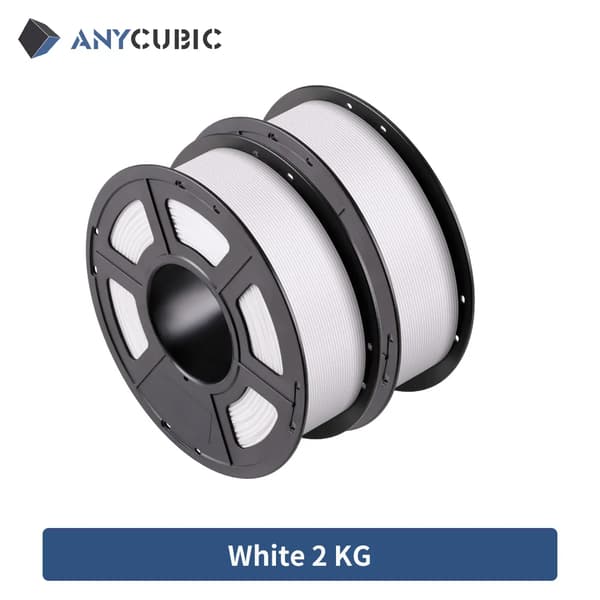 3D Printer Filament, 175mm Diameter, Flere Farvevalg, Hvid 2KG