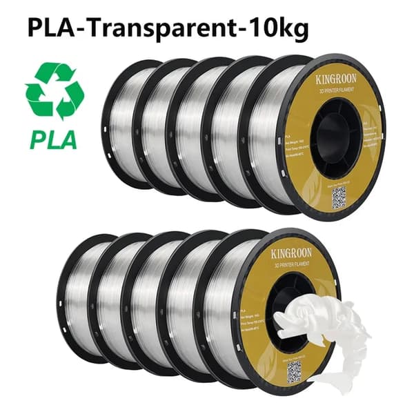 3D-printer, 10KG PLA PETG-filament, Ingen boble spole, PLA 10KG Transparent