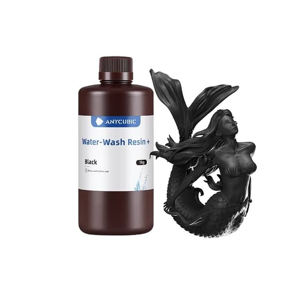 Vatten Tvätt Resin, Hög Precision, Låg Lukt, 1kg Svart