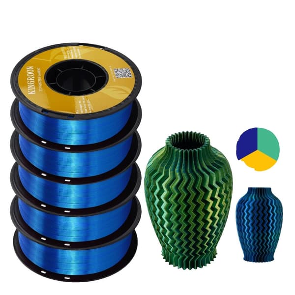 3D-skrivartråd, hög kvalitet, flera färger, 5KG Tricolor Silk C