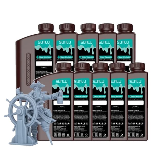 3D-skrivarharts, vattenavvisande, 405nm UV-härdande, 10KG,Ljusgrå 10 kg