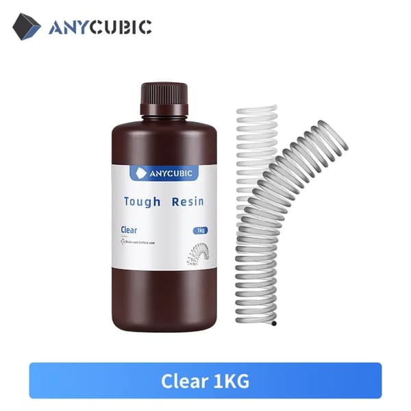 3D-skrivarharts, flexibelt material, hög seghet, 1kg Klar