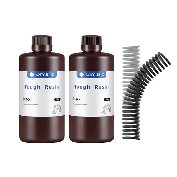 3D Printer Resin, Fleksibelt Materiale, Høj Styrke, 2kg Sort