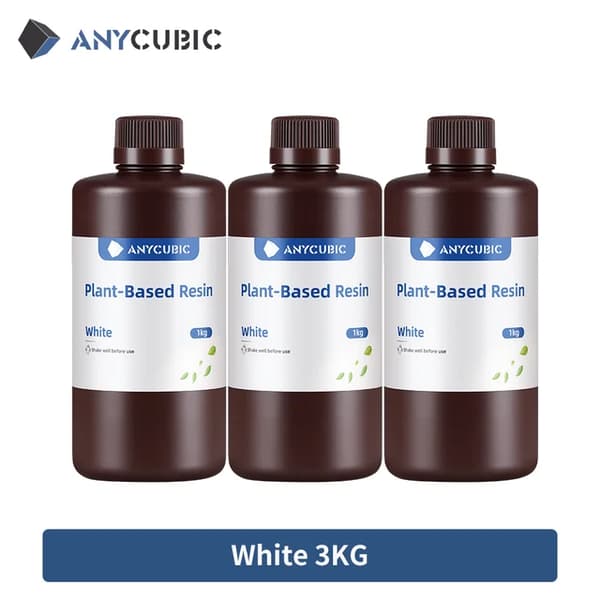 3D-tulostinhartsi, 405nm-yhteensopivuus, vesipestävä ECO-hartsi, ECO White 3 KG