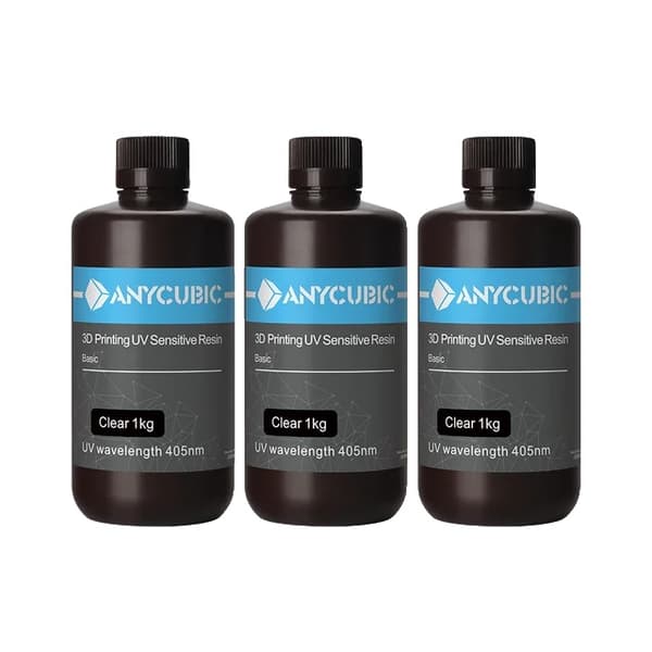 3D Printer Resin, 405nm Kompatibilitet, Vandopløselig ECO Resin, UV Clear 3 KG