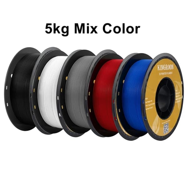 3D Printer Filament, Blandede Farvevalg, Høj Kvalitet PETG Plastik, 5kg Mix PETG