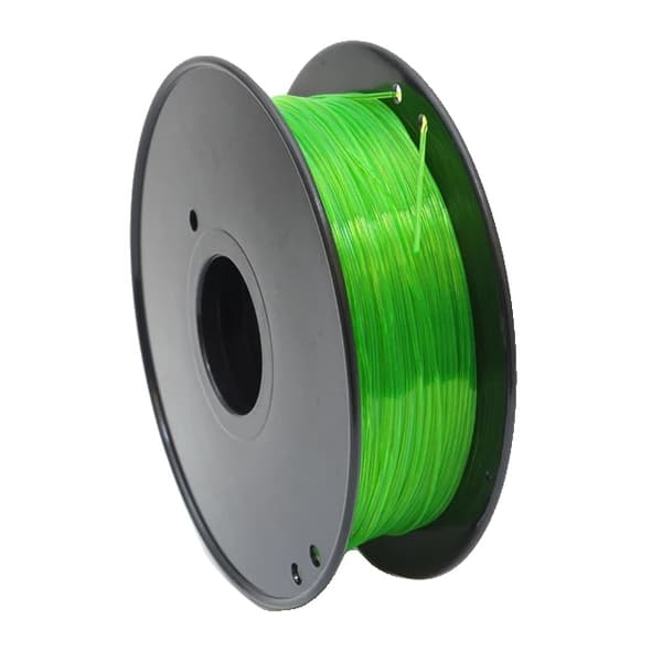 3D-skrivartråd, flexibelt TPU-material, 175mm i diameter, Transparent Grön