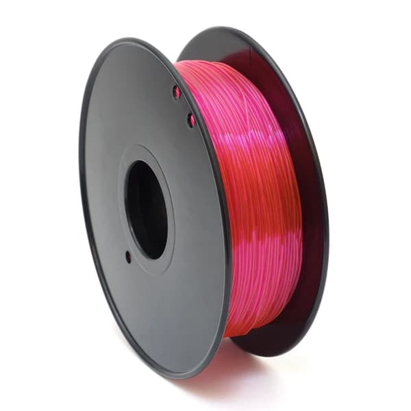 3D Printer Filament, Fleksibelt TPU Materiale, 175mm Diameter, Transparent Pink