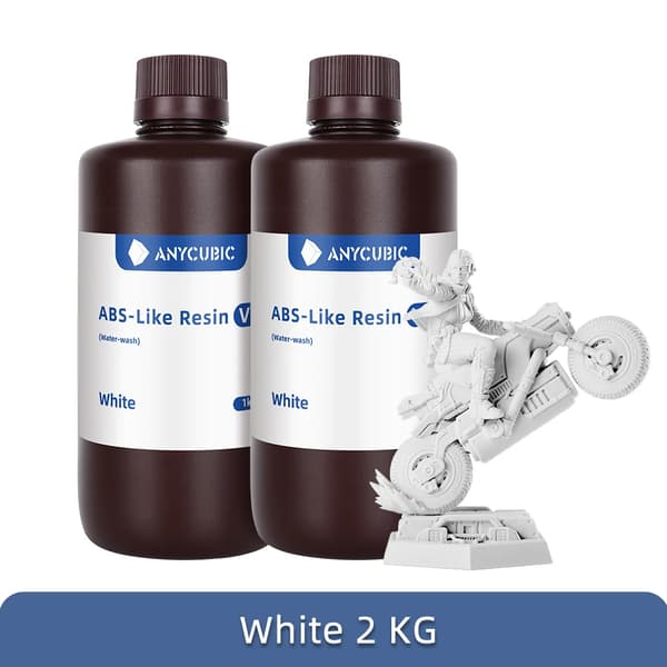 Vattenlöslig ABS-harts, 405nm våglängd, snabb härdningstid, 2 KG Vit