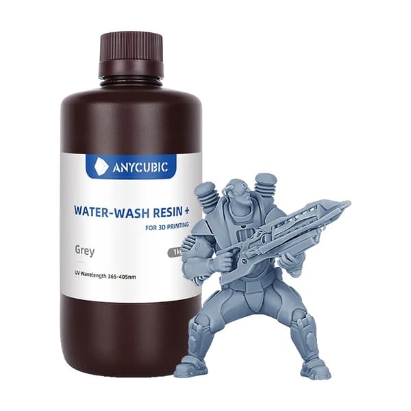3D-skrivarharts, vattenlösligt, 405nm UV-harts, Grå 4kg