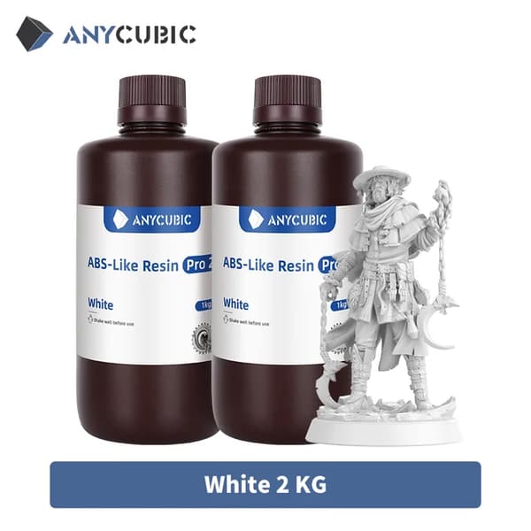 3D-skrivare, UV-harts kompatibilitet, snabbhärdande teknologi, Vit 2 KG