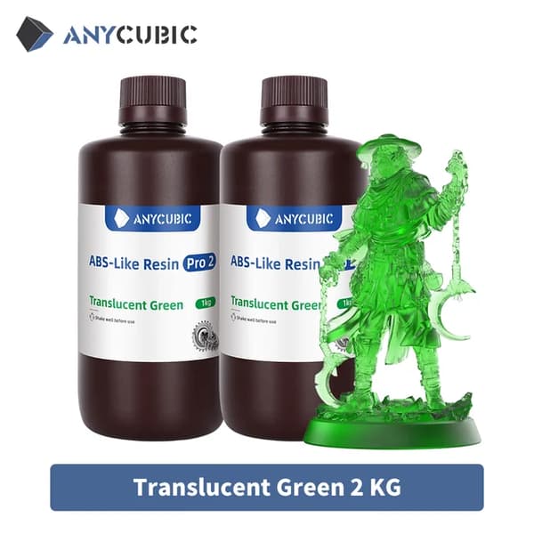 3D-skrivare, UV-harts kompatibilitet, snabbhärdande teknologi, Tran-Green 2 KG