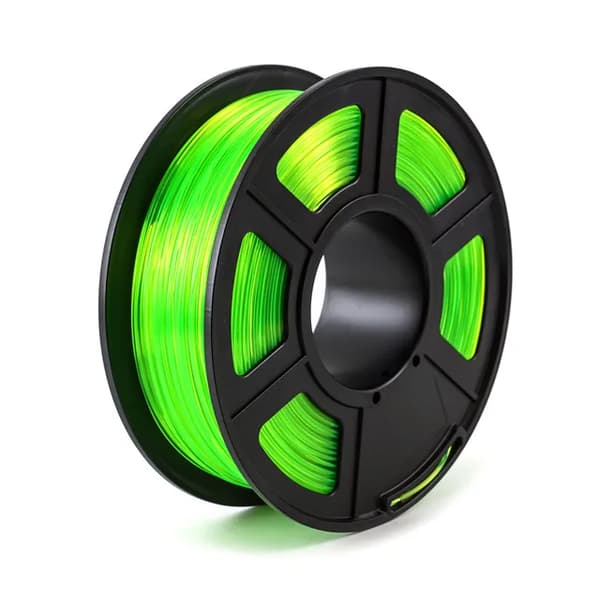 3D Printer Filament, 175mm Diameter, 1kg Spole, Transparent Grøn