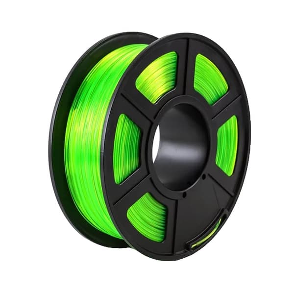 3D Printer Filament, 175mm Diameter, 1kg Spole, Transparent Grøn