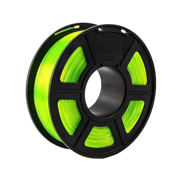 3D-skrivartråd, 175mm i diameter, 1kg spole, Transparent Gul