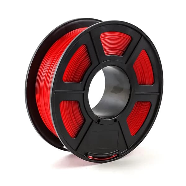 3D-skrivartråd, 175mm i diameter, 1kg spole, Transparent Röd