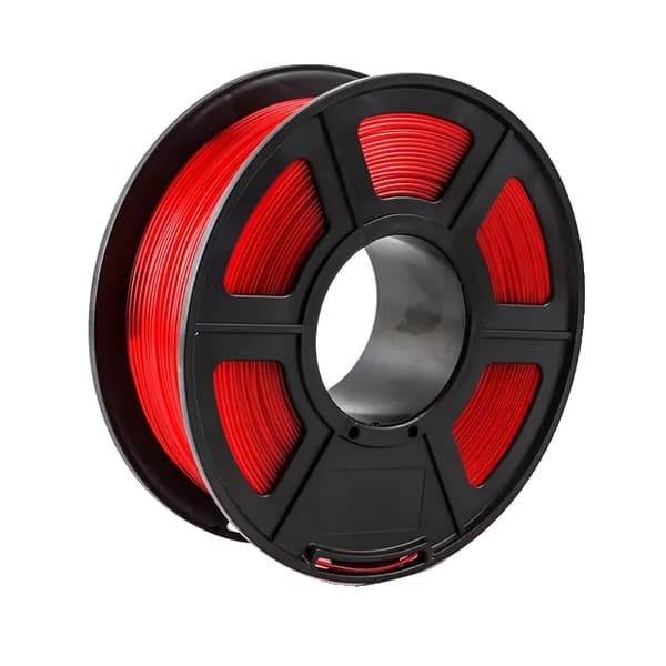 3D-skrivartråd, 175mm i diameter, 1kg spole, Transparent Röd