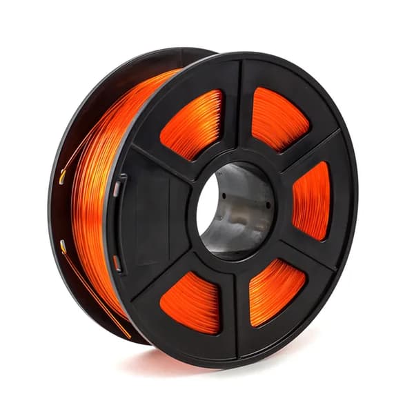 3D Printer Filament, 175mm Diameter, 1kg Spole, Transparent Orange