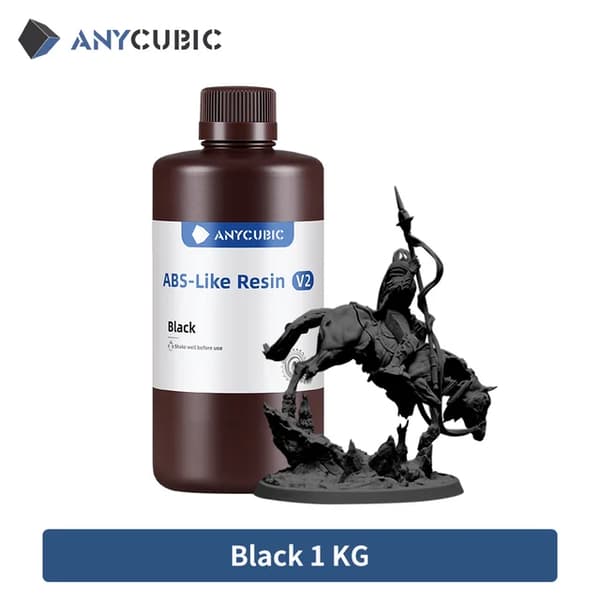 Vattenlöslig ABS-liknande harts, snabbhärdande, hög precision, 1 KG Svart
