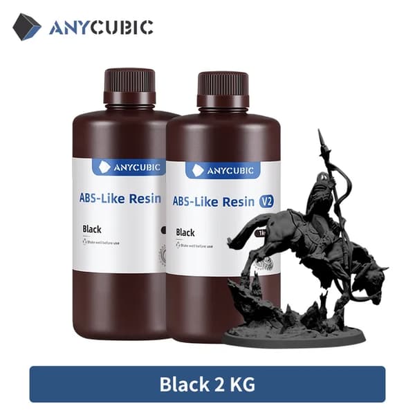 Vattenlöslig ABS-liknande harts, snabbhärdande, hög precision, 2 KG Svart
