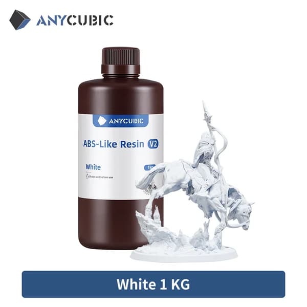 Vattenlöslig ABS-liknande harts, snabbhärdande, hög precision, 1 KG Vit