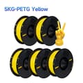Miniatyrbillede 2 af 2: 3D Printer Filament, 5KG PETG Plastik, Sort Hvid Farve, Gul