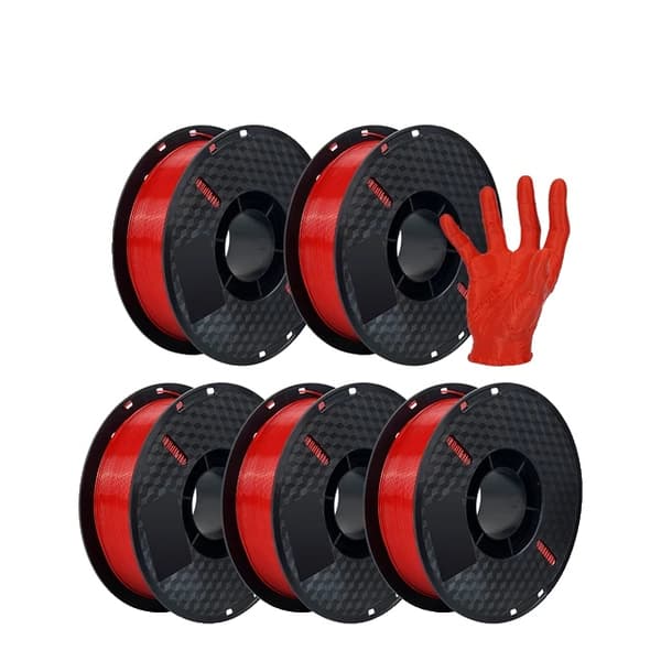 3D Printer Filament, 5KG PETG Plastik, Sort Hvid Farve, Rød