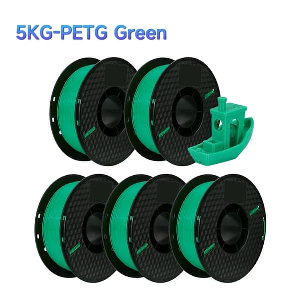 3D-skrivartråd, 5KG PETG-plast, svart vit färg, Grön