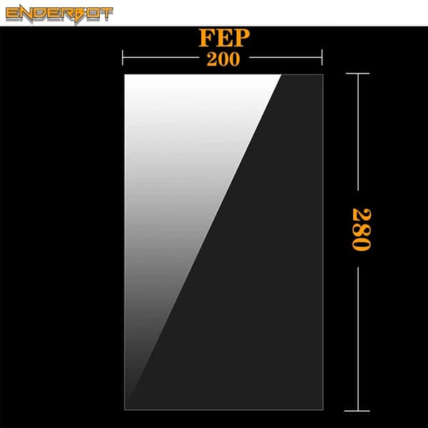 UV-hartsitulostimen kalvo, yhteensopiva CREALITY/ANYCUBIC Photon Mono X:n kanssa, 55-89 tuumaa., 5 kpl, FEP 280x200mm