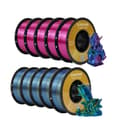 Miniatyrbild 1 av 2: PLA-filament, utan bubblor, 175mm i diameter, 5röd 5blå silkespla