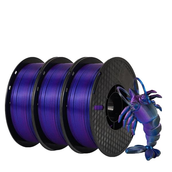 Silk PLA Filament, Tre-Farve, Vakuumforseglet, I-3KG