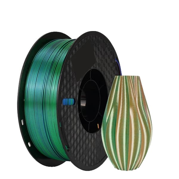 Silk PLA Filament, Tre-Farve, Vakuumforseglet, J-1KG