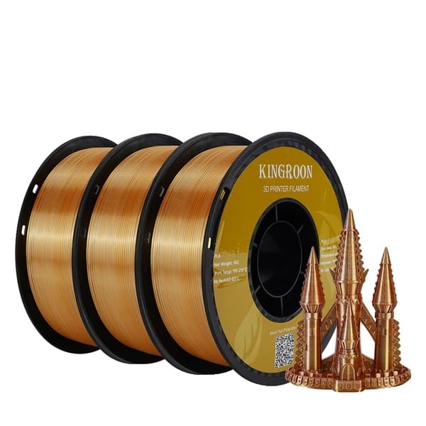 Silk PLA-filament, trefärgat, vakuumförpackat, F-3KG