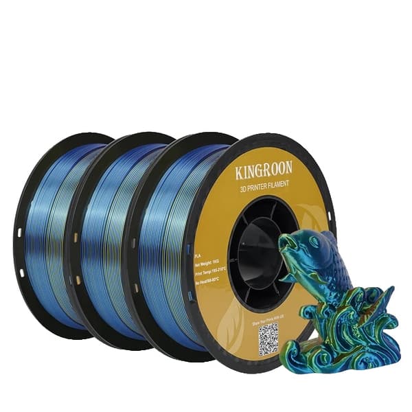 Silk PLA-filament, trefärgat, vakuumförpackat, C-3KG