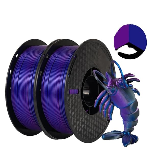 Silk PLA-filament, trefärgat, vakuumförpackat, I-2KG