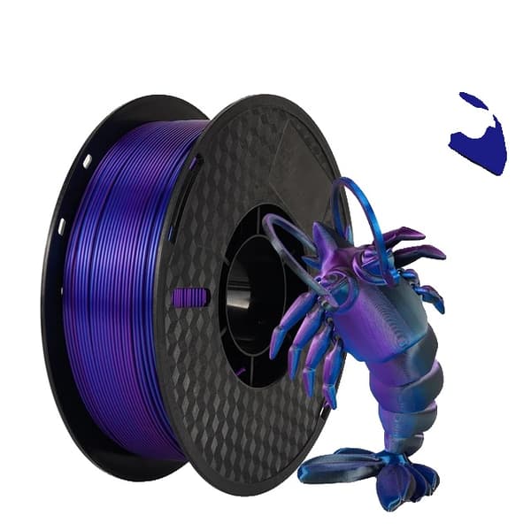 Silk PLA-filament, trefärgat, vakuumförpackat, I-1KG