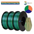 Miniatyrbillede 2 af 2: Silk PLA Filament, Tre-Farve, Vakuumforseglet, J-3KG